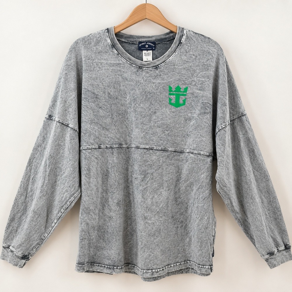 Spirit Jersey Mexico Acid Wash Long Sleeve Tee Unisex M Retro Streetwear